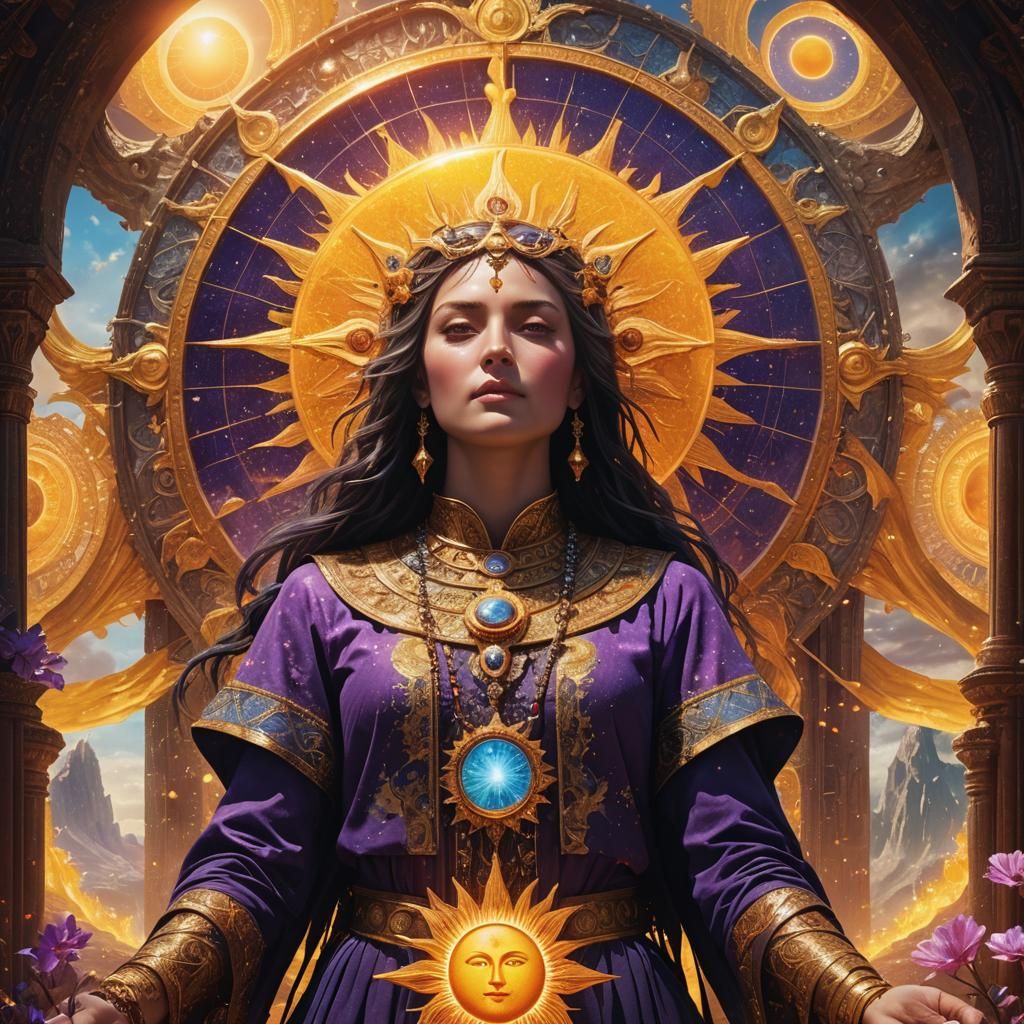 Divine Feminine Spirit Performs Sun Blessed Ritual