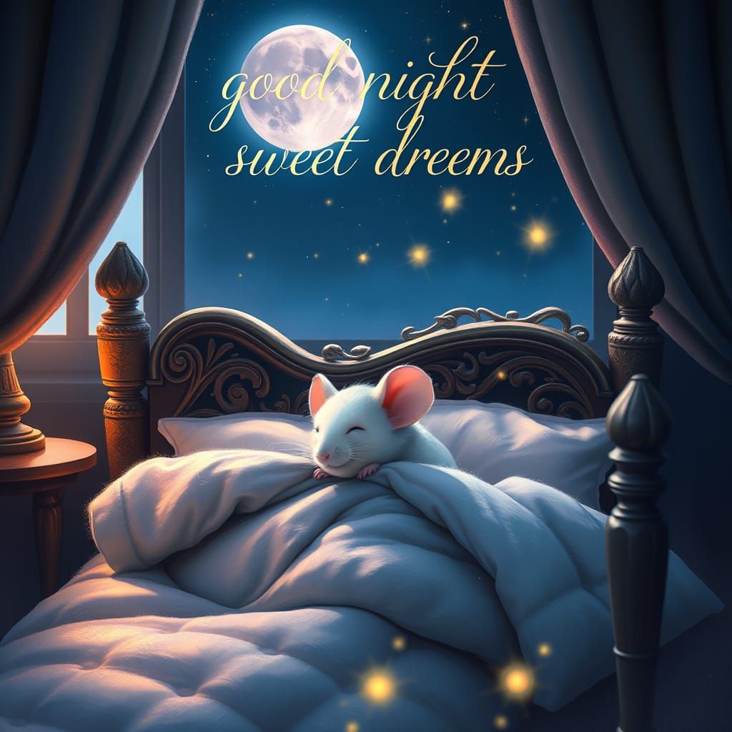 Whimsical Mouse Dreamscape in Soft Pastels