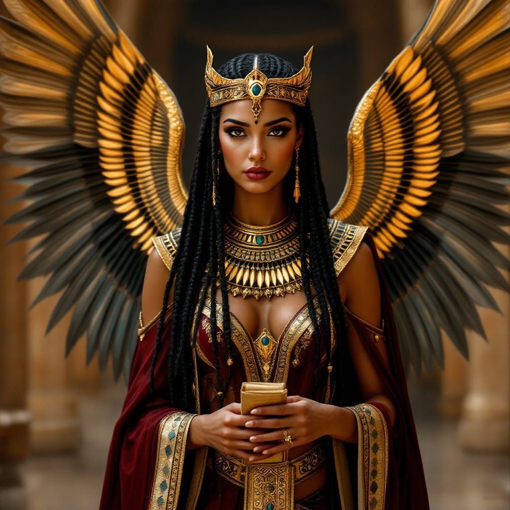 Egyptian Goddess of Wisdom in Grandiose Splendor