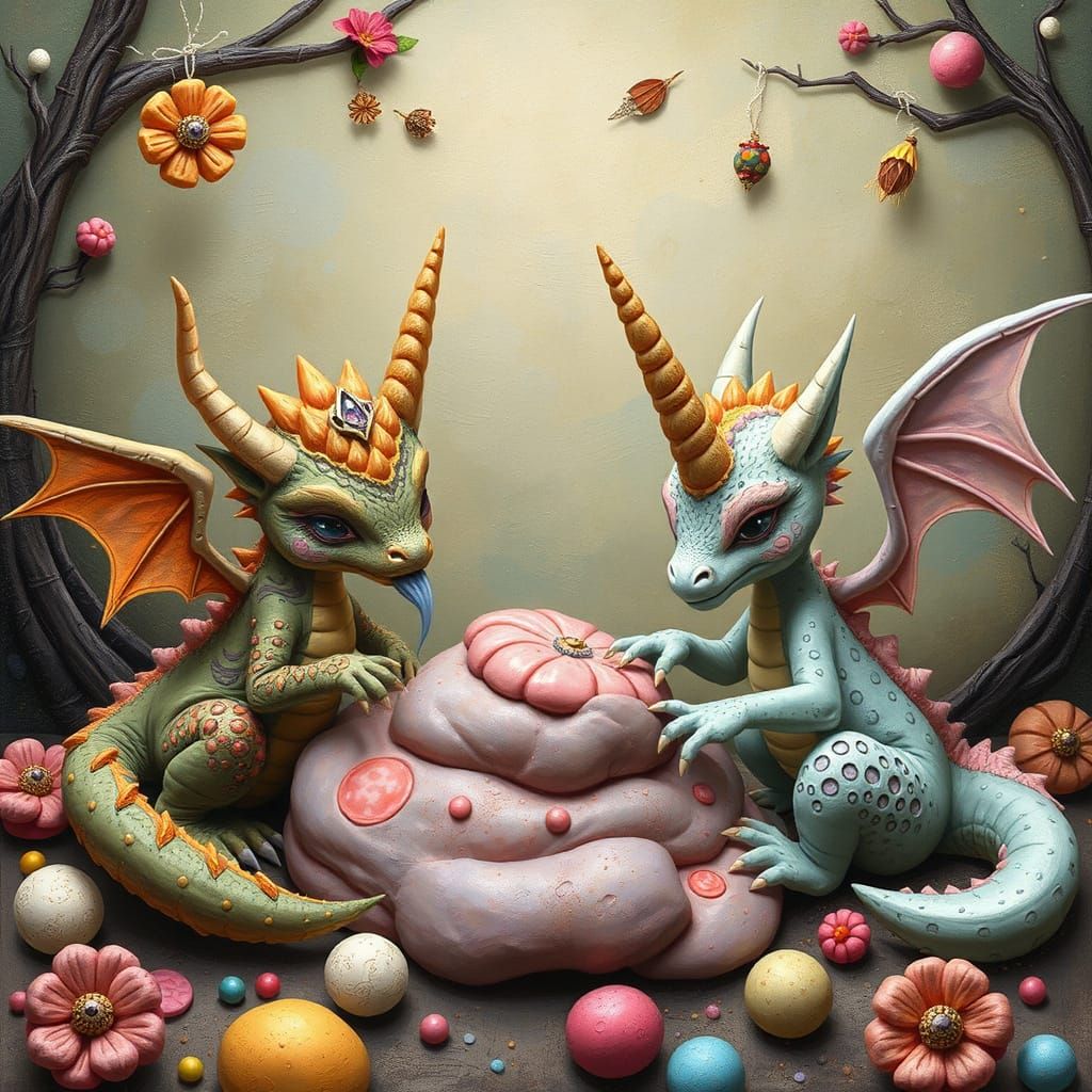 Imagine fantasy Cryptids using soft clay or playdough.