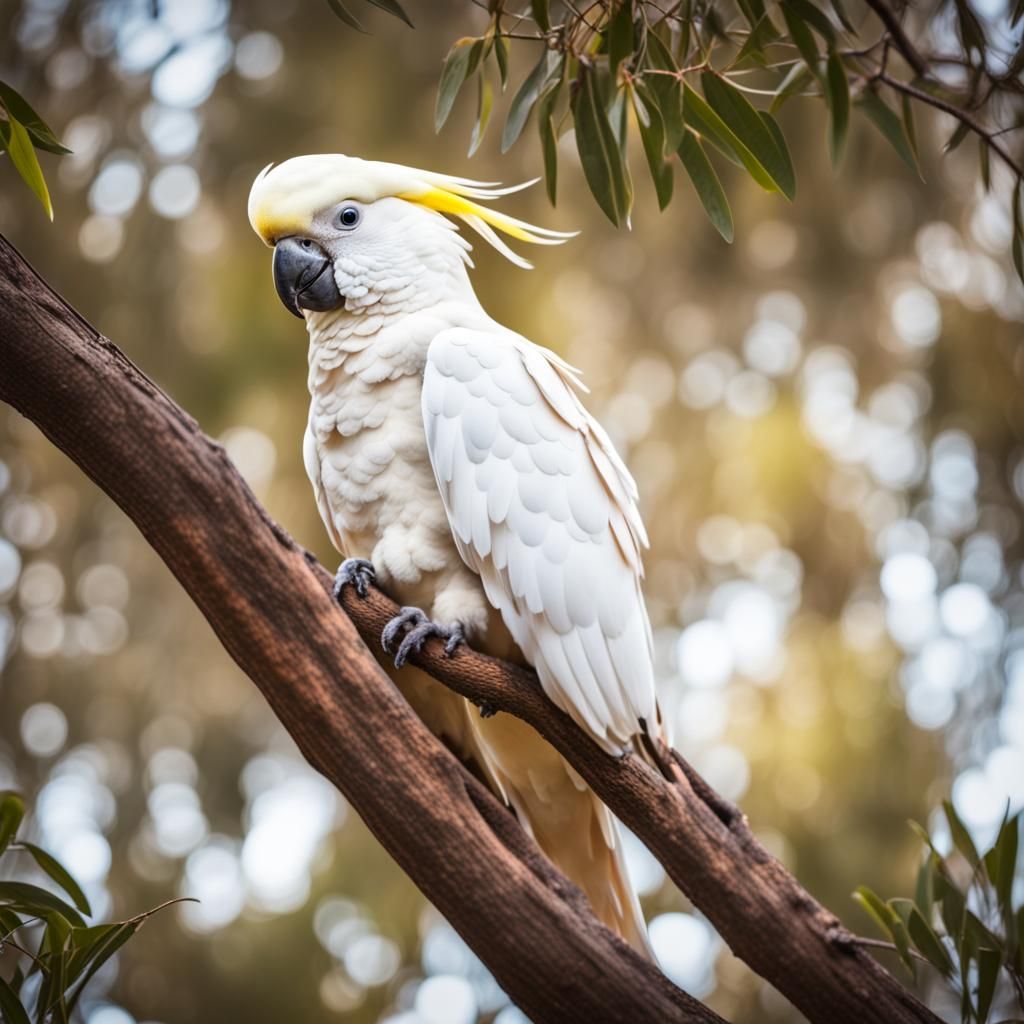 Cockatoo in Gum Tree: Professional Wildlife Photography