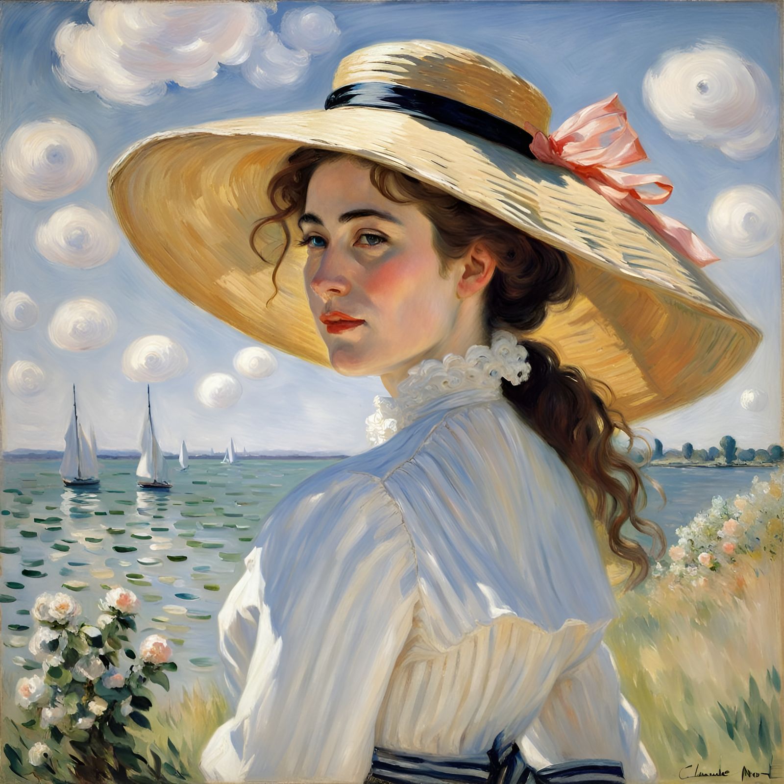 Impressionistic Portrait of a Beautiful Woman