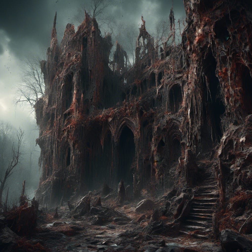 The Lair of an Evil Necromancer: Detailed Matte Painting