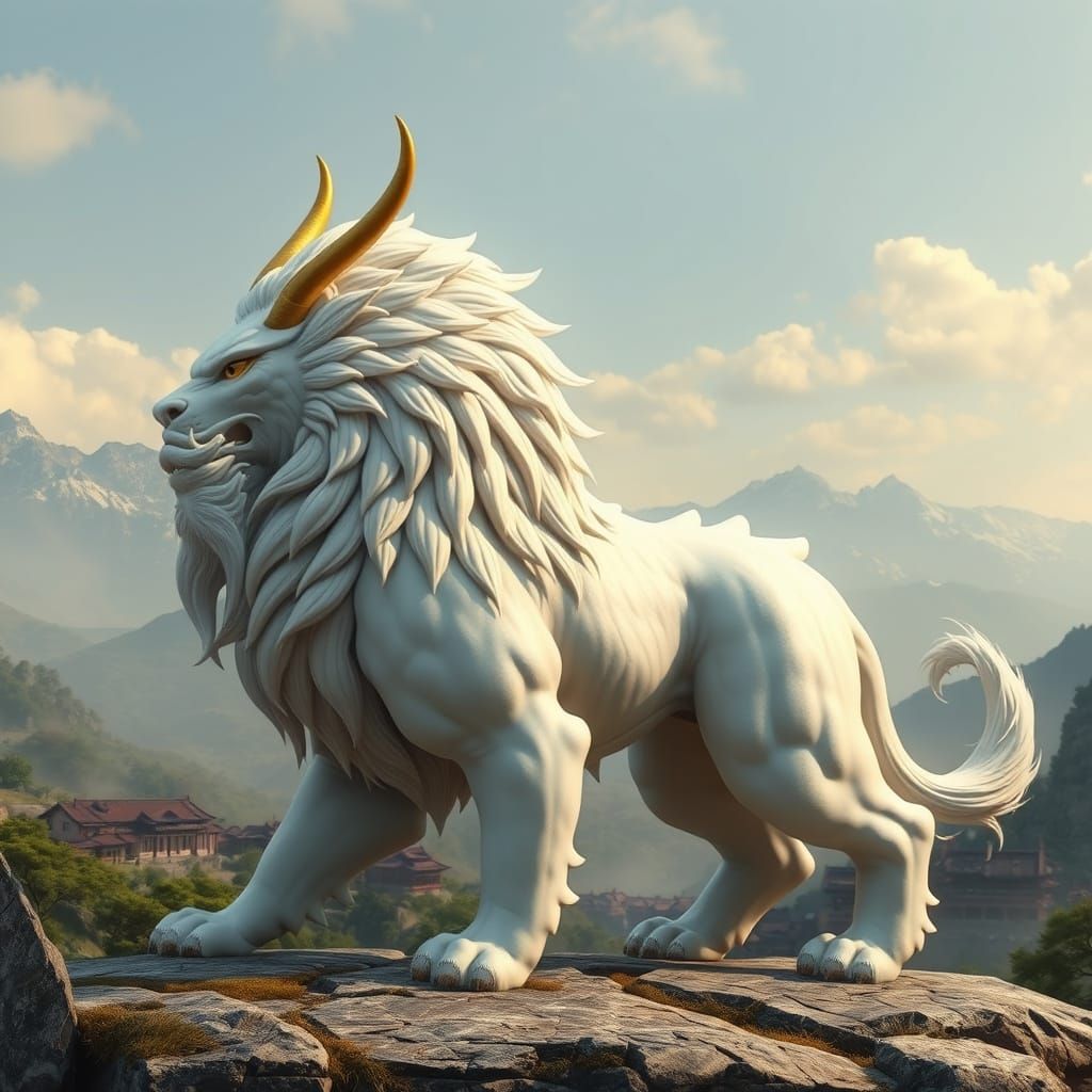 Majestic Lion-Beast of Ancient China