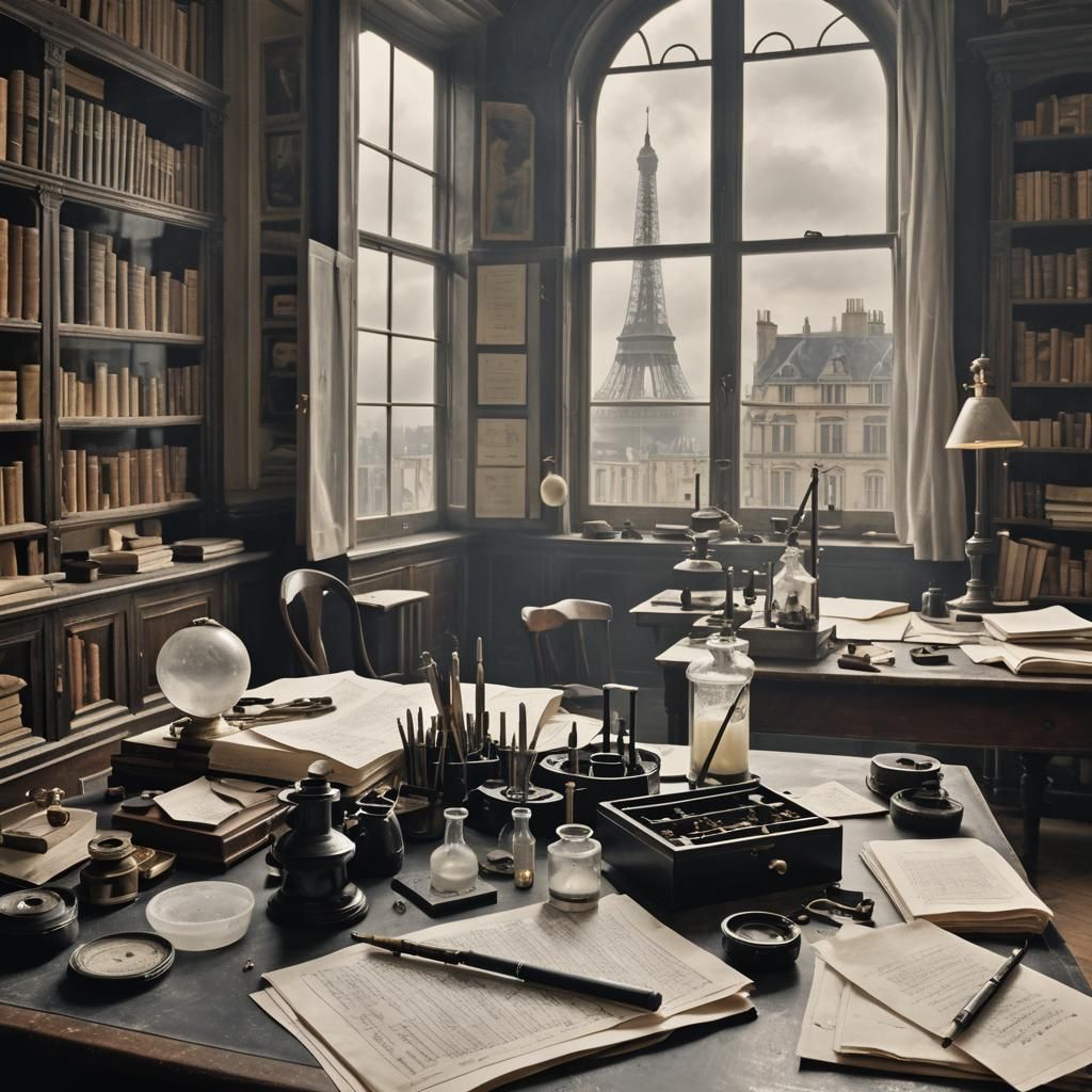 Sinister Chemistry Lab in a Bleak Library, Paris Street