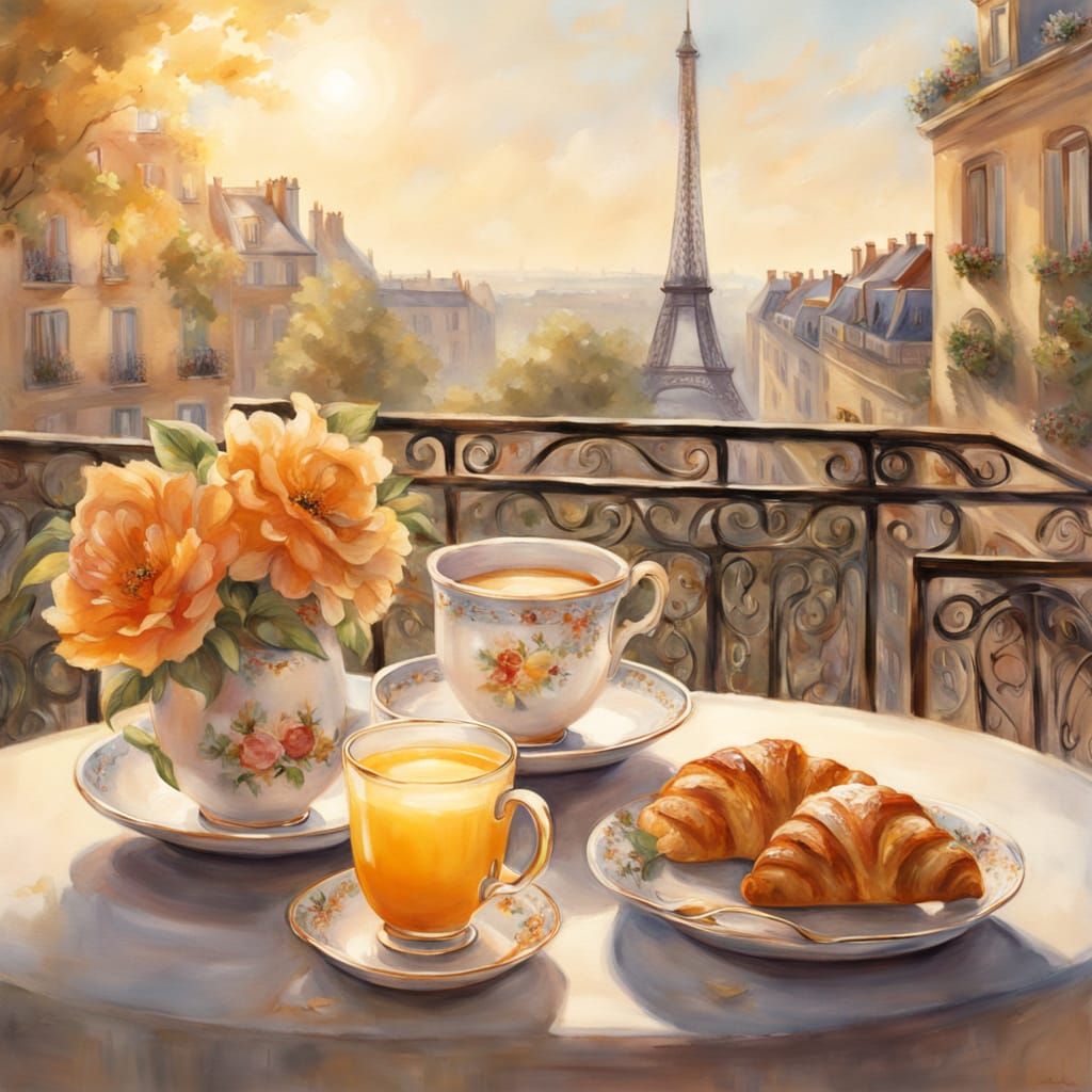 An outdoor café table on a cobblestone street