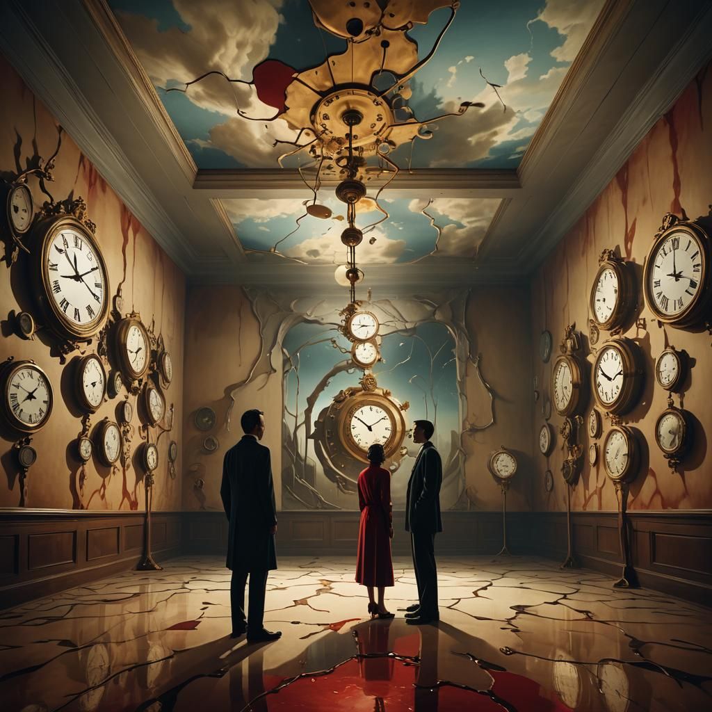 Surreal Encounter with Creator in Dreamlike Setting