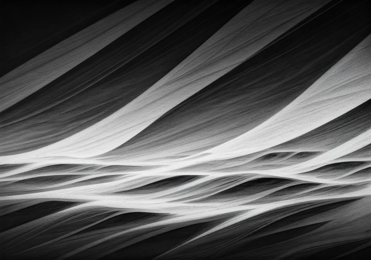 Abstract Landscape in Charcoal and Pencil