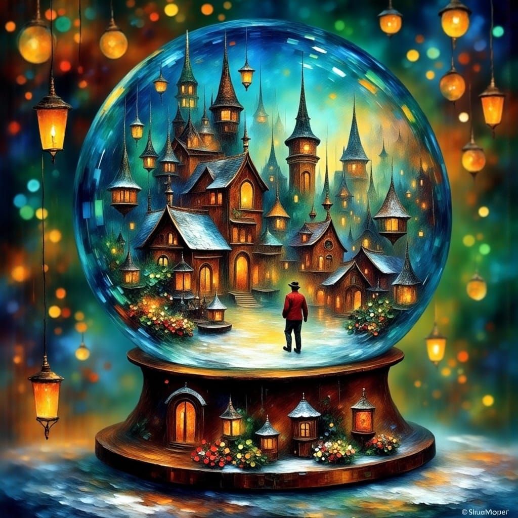 Winter Wonderland Inside Snow Globe Masterpiece