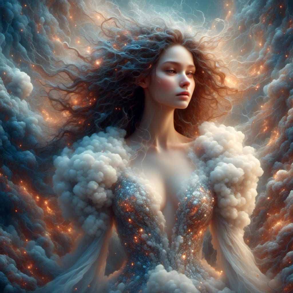 Sparkly Glitter Dress Portrait of Beautiful Brunette