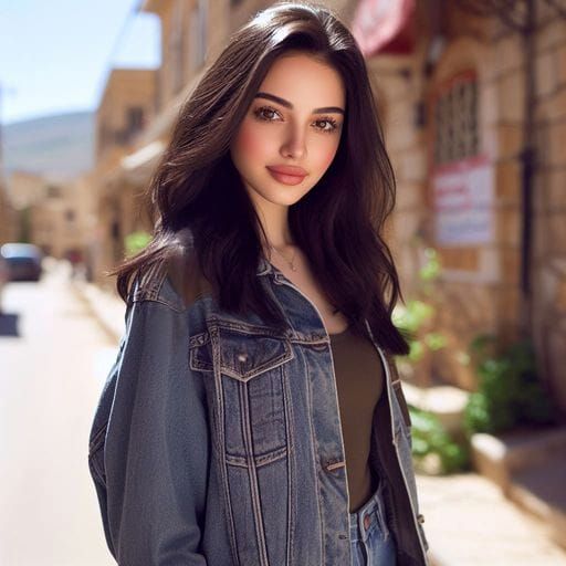 Moroccan Beauty Walking Down the Street