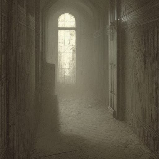 Horror Asylum Hallways in Doré Style