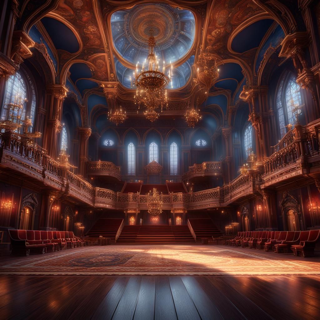 The Great Hall of Music Legends: Detailed Matte Painting