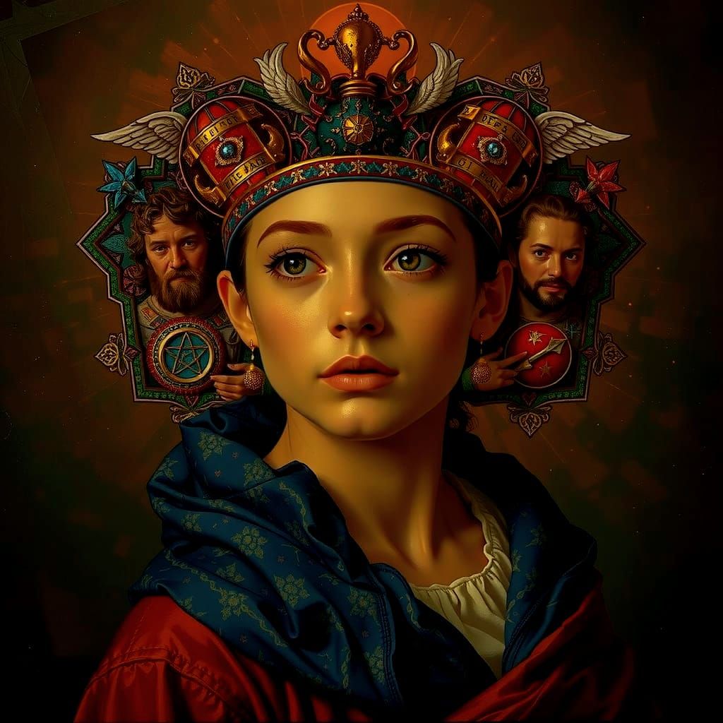 Masterpiece Painting of Beauty and Truth