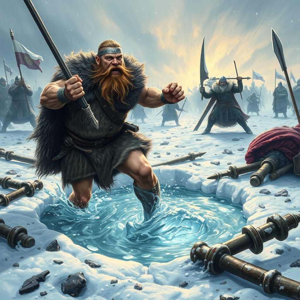 Viking Warrior Trapped in Quicksilver