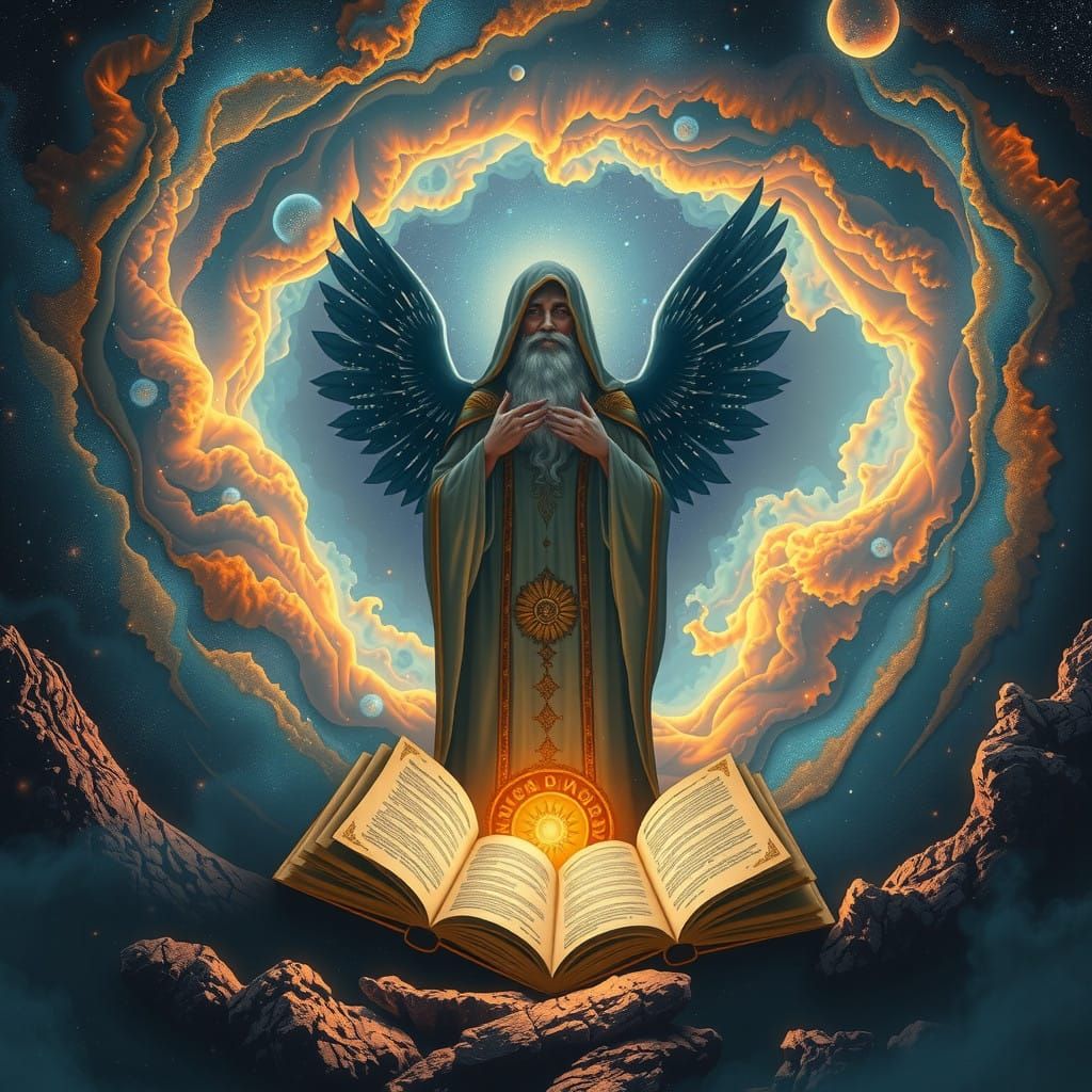 Cosmic Guide Radiates Balance Amidst Nebulaic Harmony