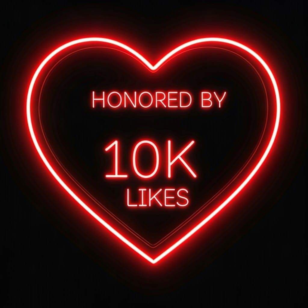 Neon Heart Sign Appreciates 10K Likes