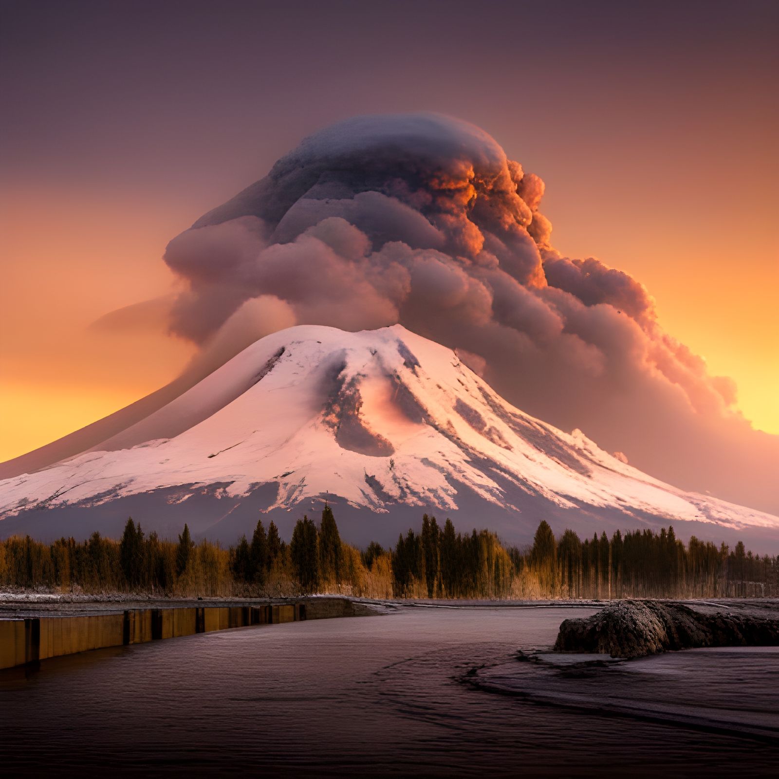Catastrophic Eruption of Mount Rainier, Pyroclastic Flow