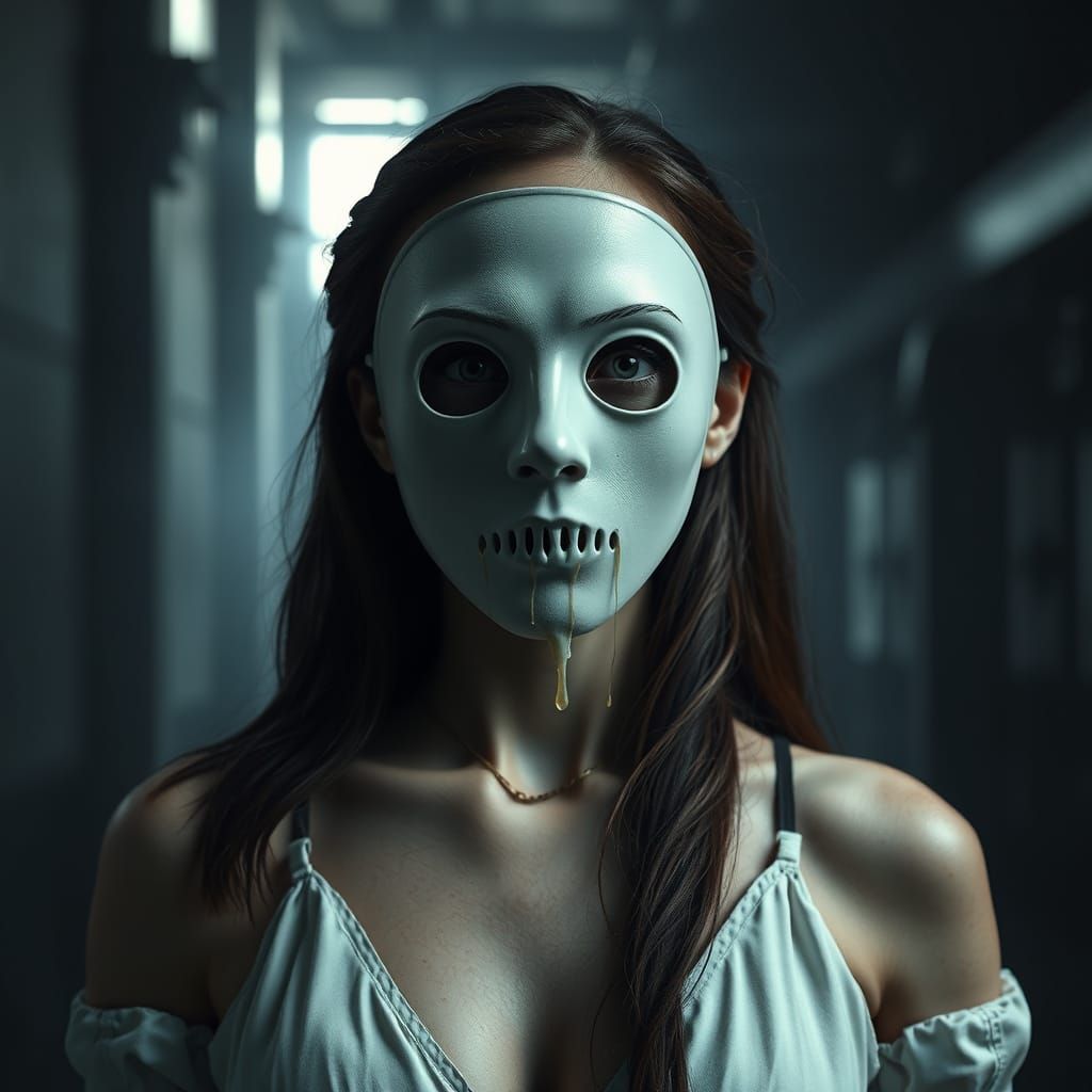 Eerie Camisole de Force Scene in Dark Fantasy Style