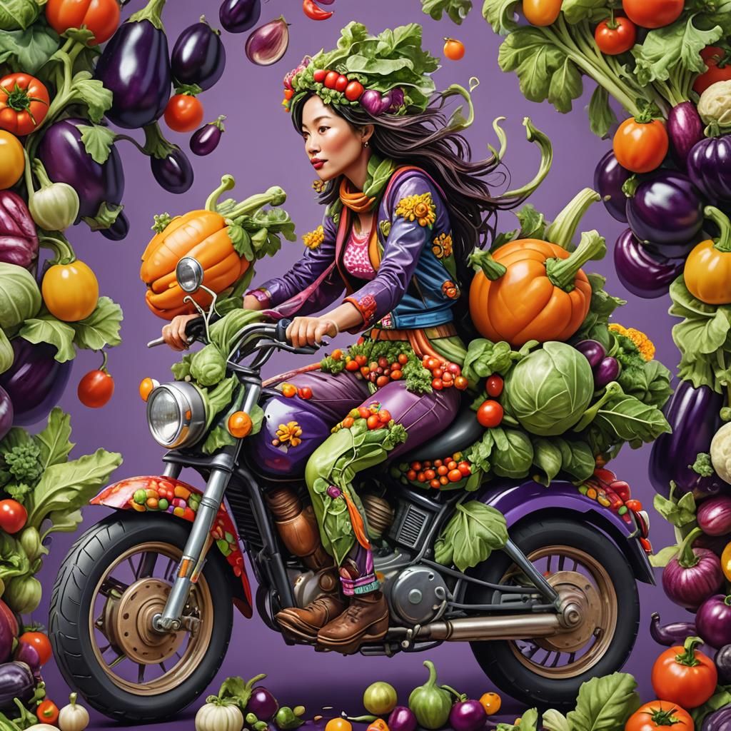 My two passions, motorcycles and vegetables