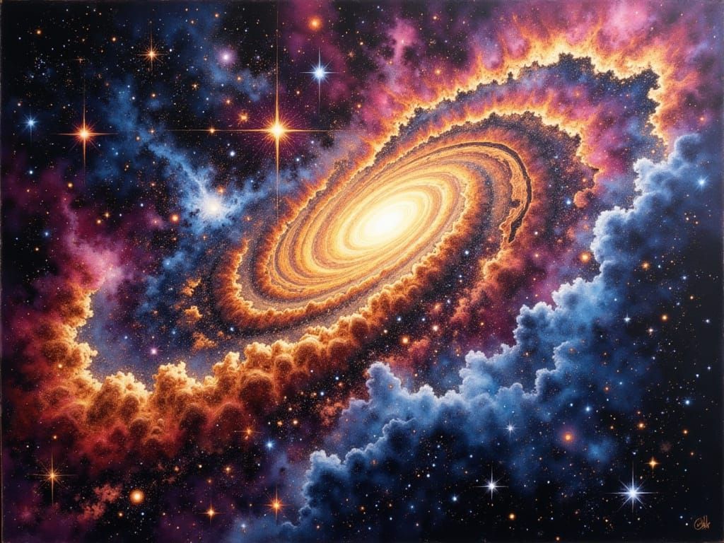 A newly birthed galaxy