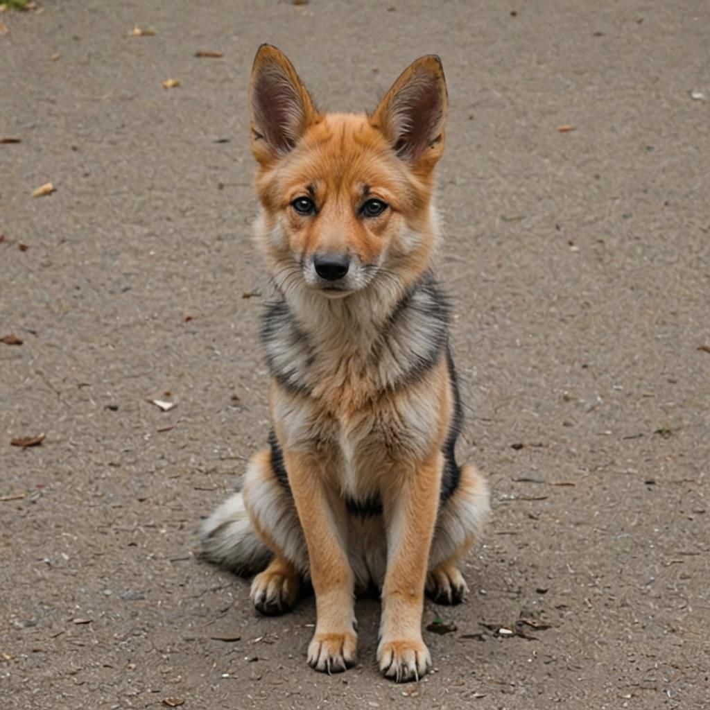 Fennec Fox and German Shepherd Hybrid