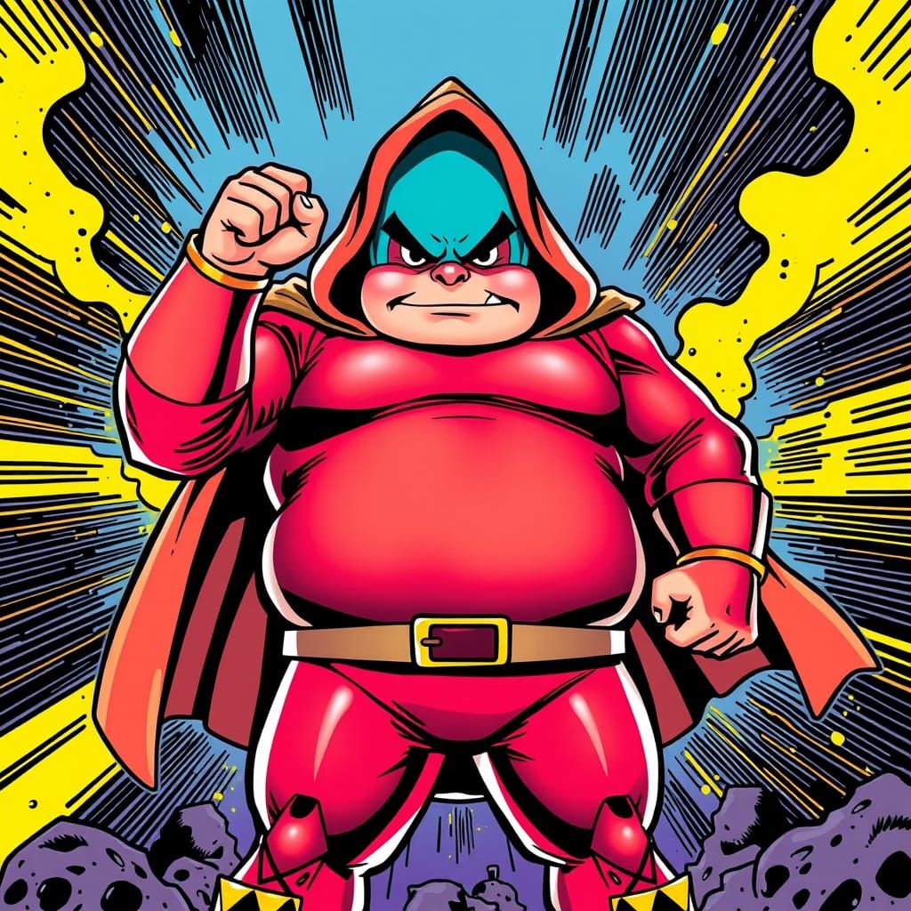 Fat Gum in Classic Marvel Comic Book Style
