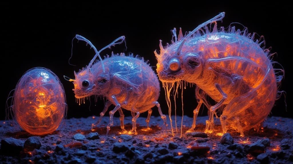 Biomechanical X-Ray Art: Man Hatching From Egg