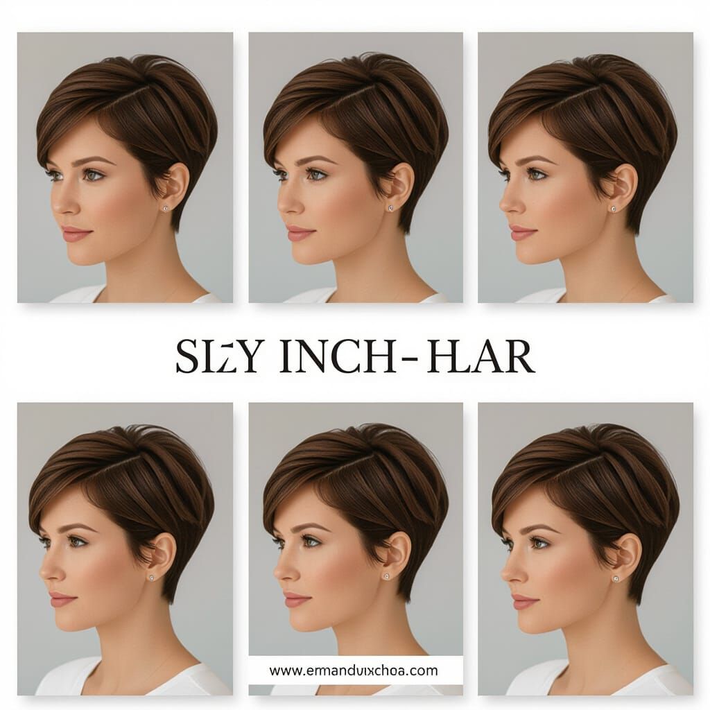 Stylish Lady with Chic Six-Inch Cropped Hair