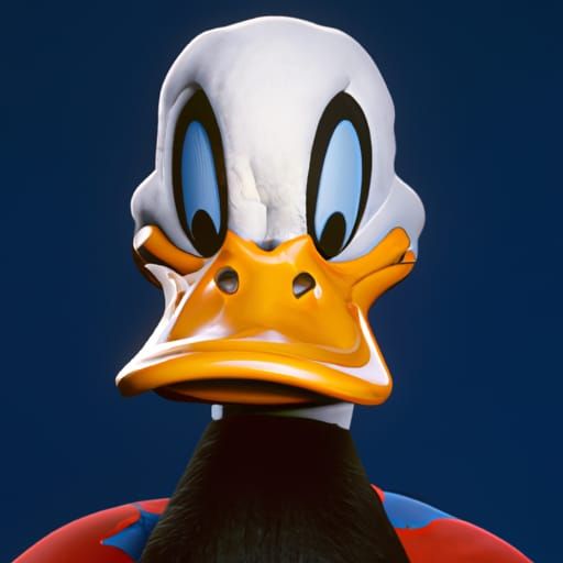 Donald Duck Professional Portrait, Sharp Focus