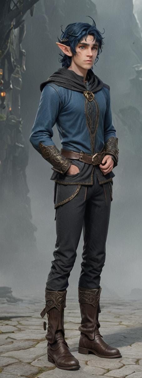 Fantasy Elf Teen Portrait: Detailed Digital Art