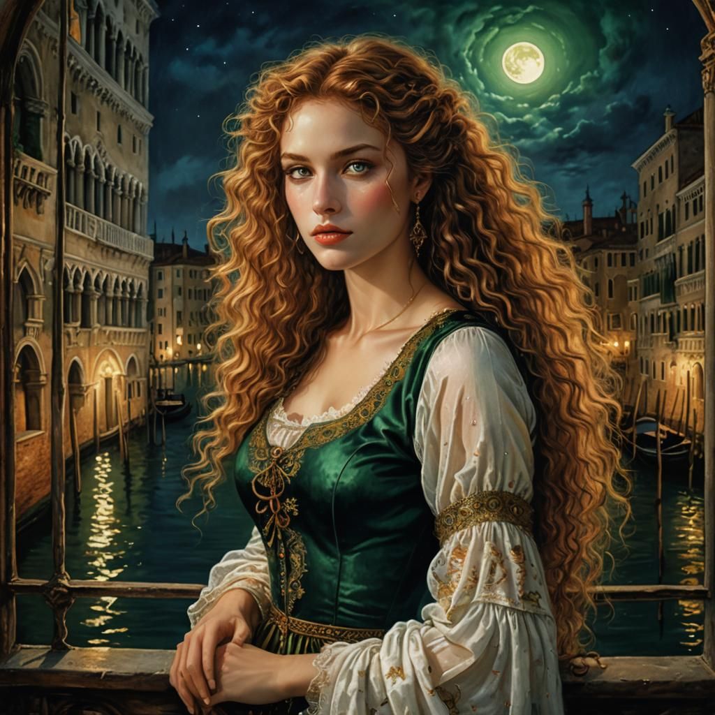 Moonlit Canals: A Romantic Fantasy in Venice
