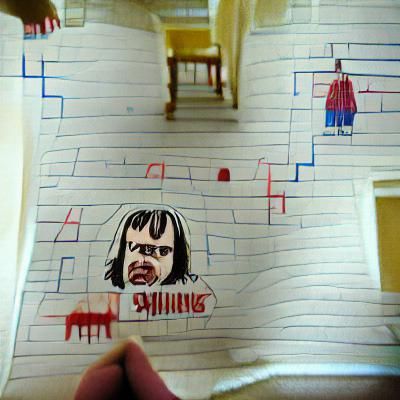 Child's Drawing Inspired by The Shining