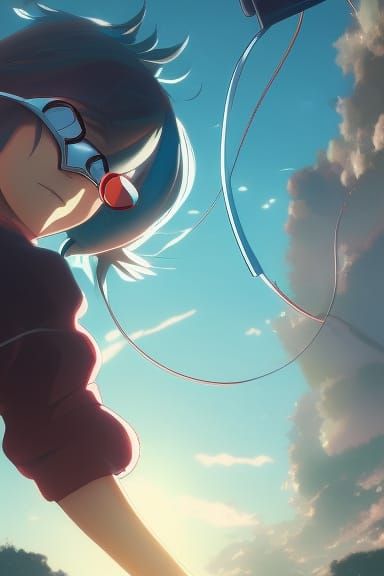 Cyclops Girl Anime Key Visual in Deep Color