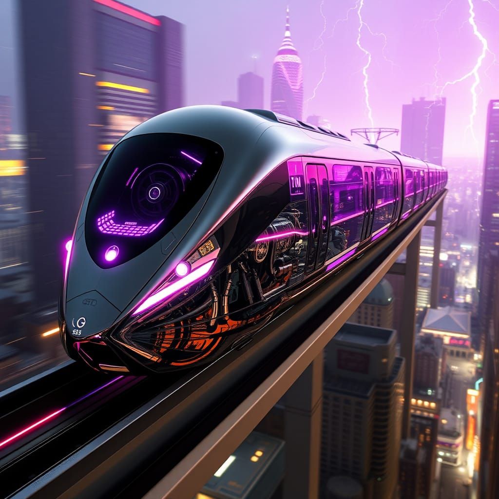 Futuristic Bullet  Train