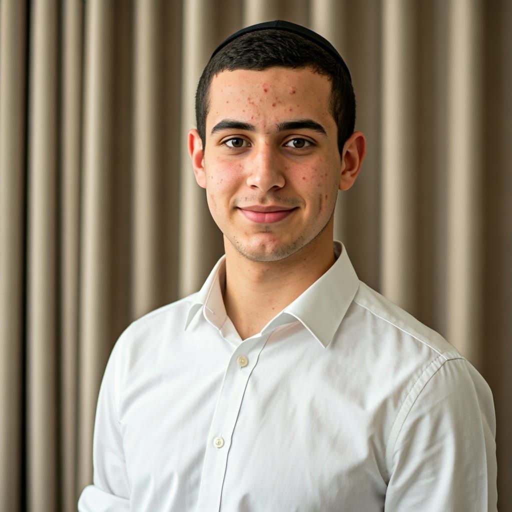 Photorealistic Portrait of a Young Haredi Man