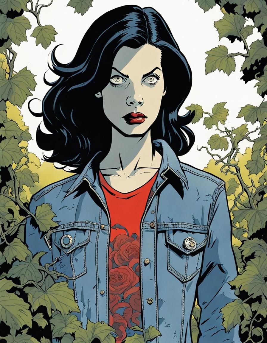 Zombie Hipster Portrait in Comic Book Style