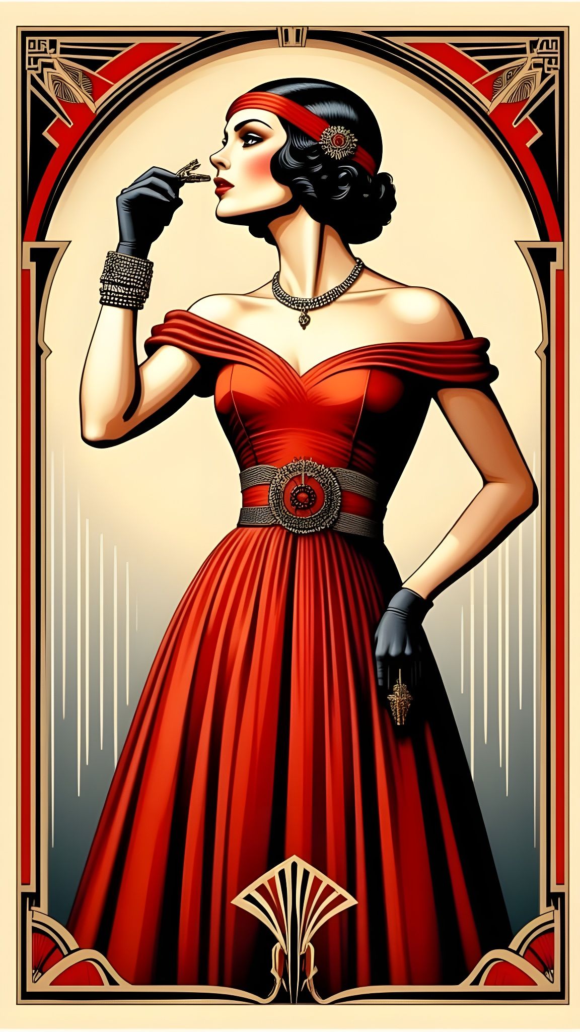 Art Deco Vintage Fashion Show Poster