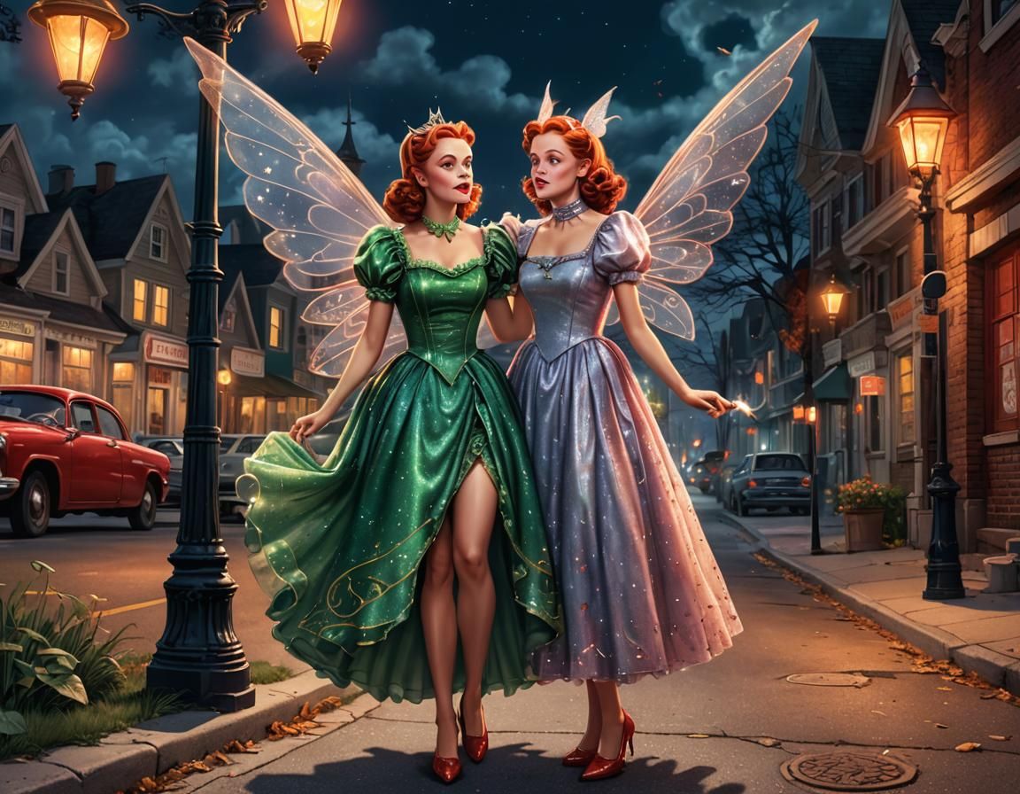 Glamorous Good Witch Smoking on a Street Corner