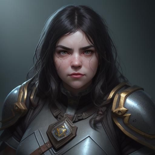 Detailed Portrait of a Fantasy Dwarf Character