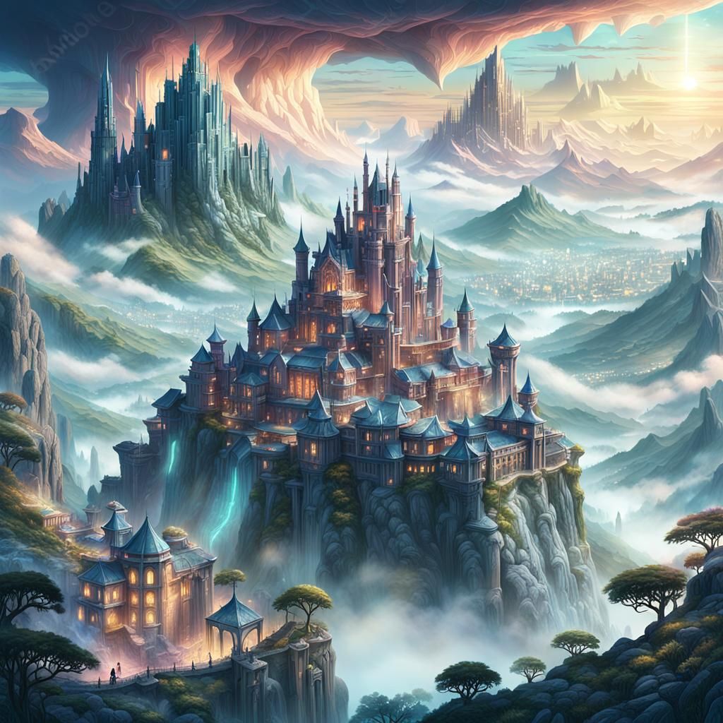 Enchanted City in the Sky: Digital Matte Painting