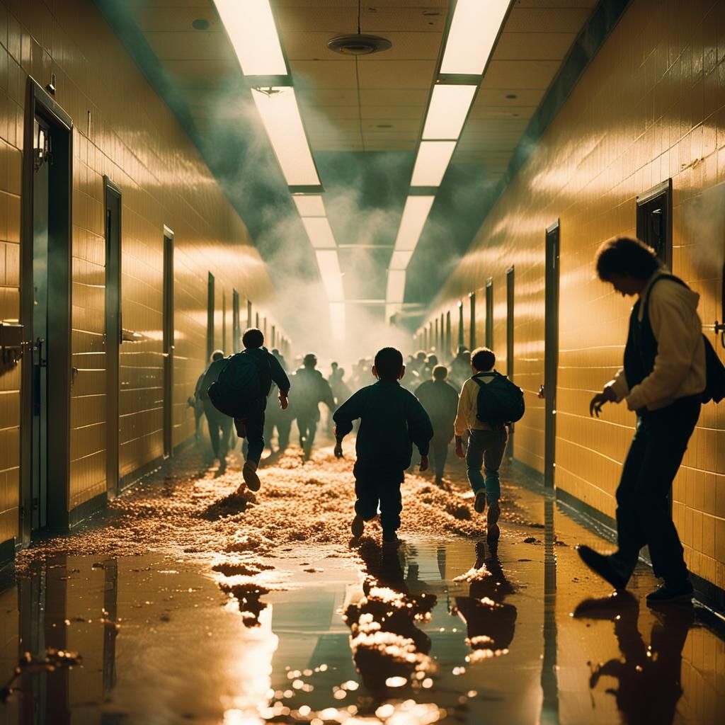 Epic School Lunch Fight in Cinematic Style