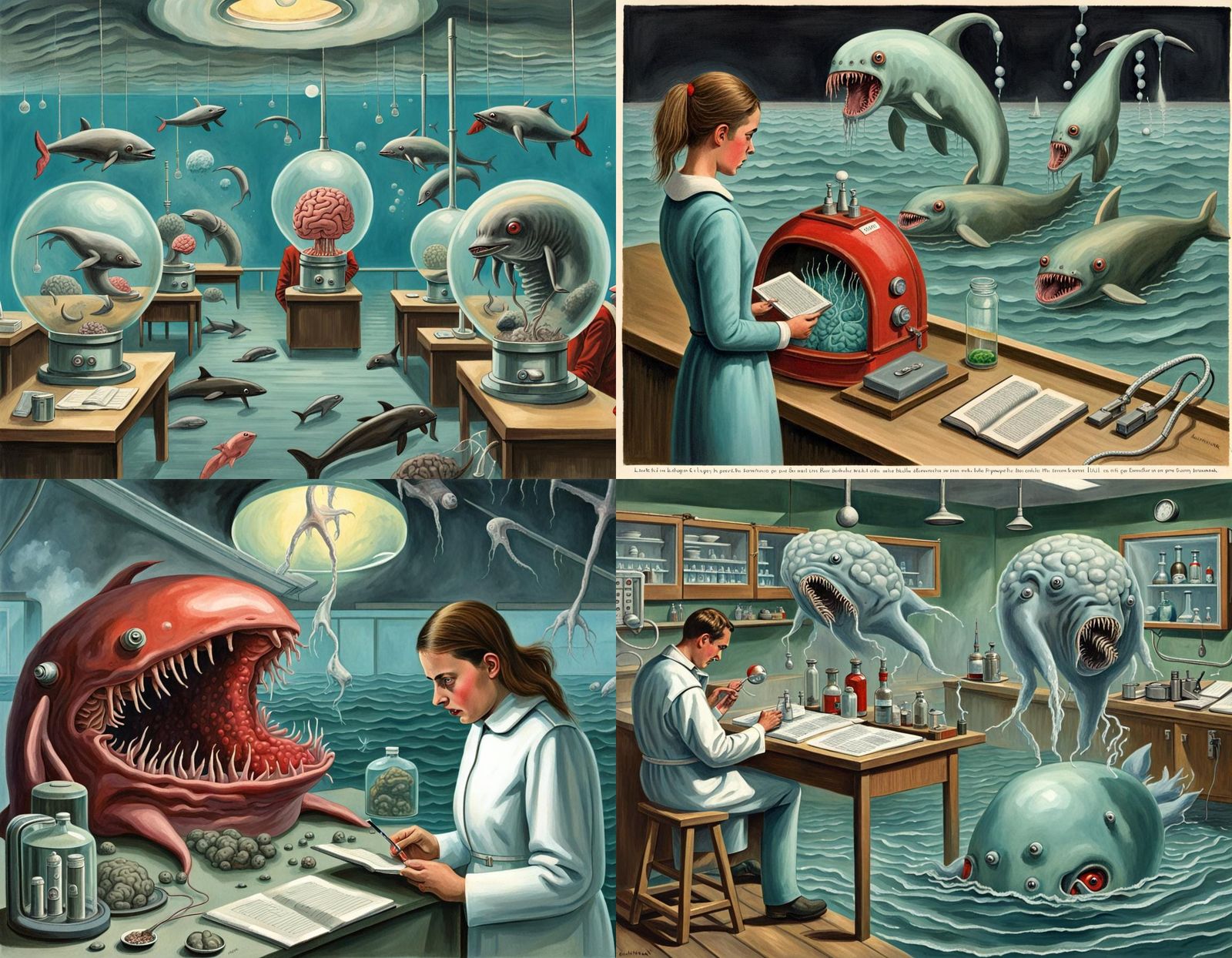 Arctic Laboratory Sacrifice in Ladybird Book Style