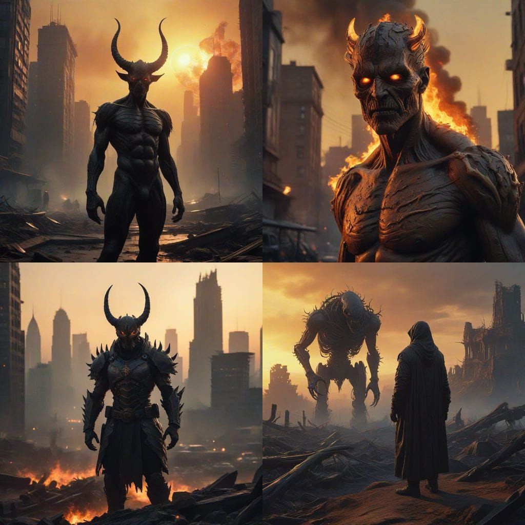 Demon's Despair in a Burning Metropolis