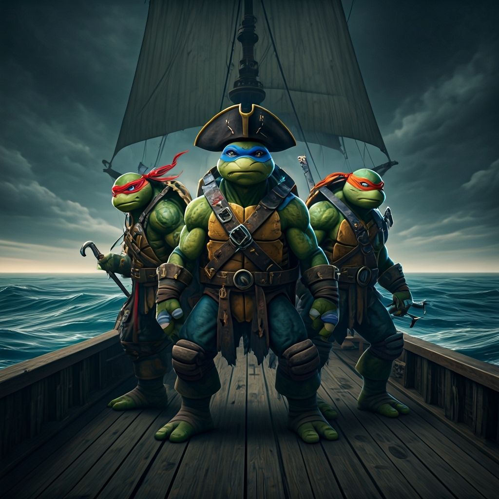 Teenage Mutant Pirate Turtles 2: Google Imagen Kidnapped Donatello