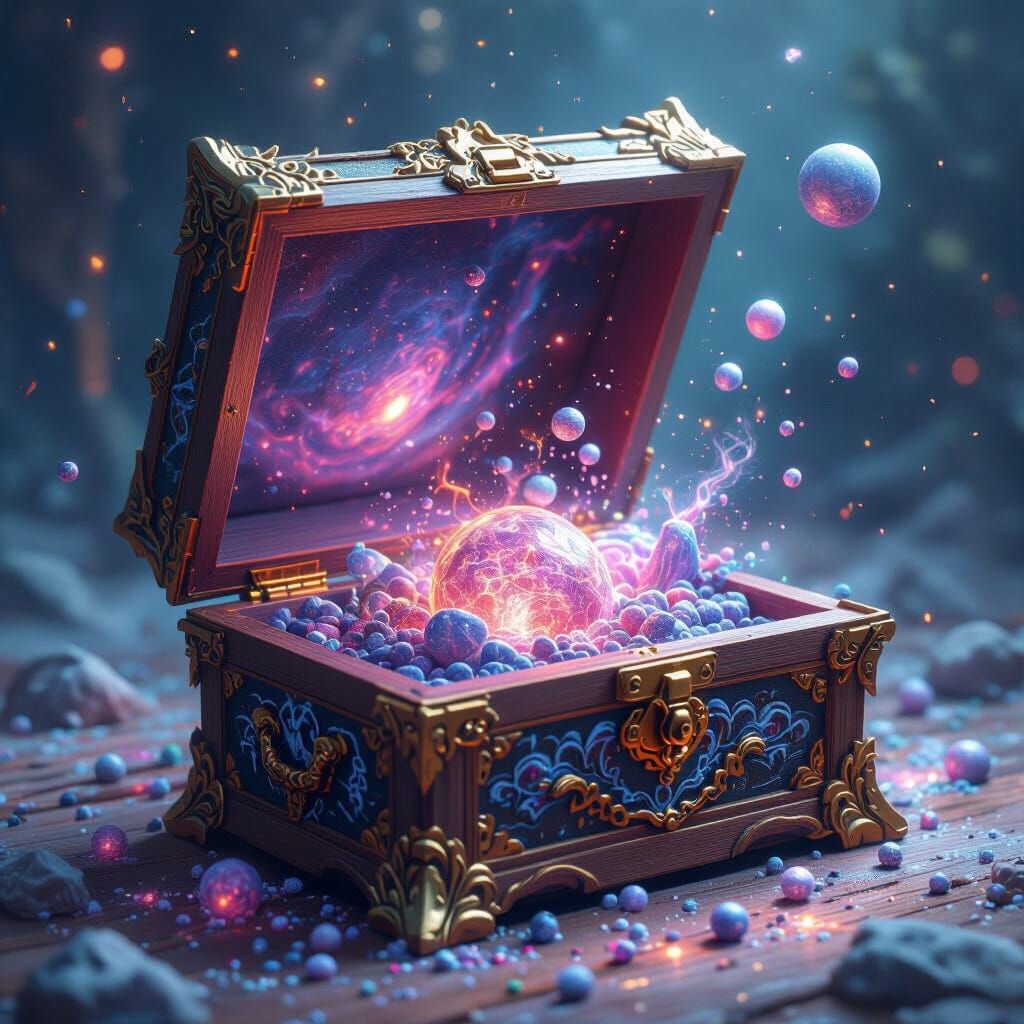 Cosmic Dust Spills From Lathe-Turned Wooden Boxes