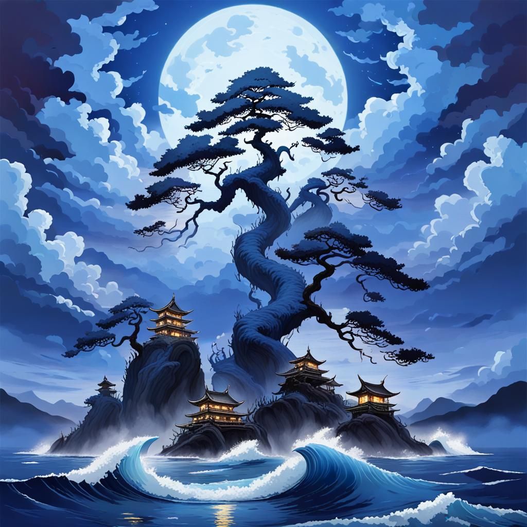 Indigo Sky Island: A Tumultuous Ocean Continent