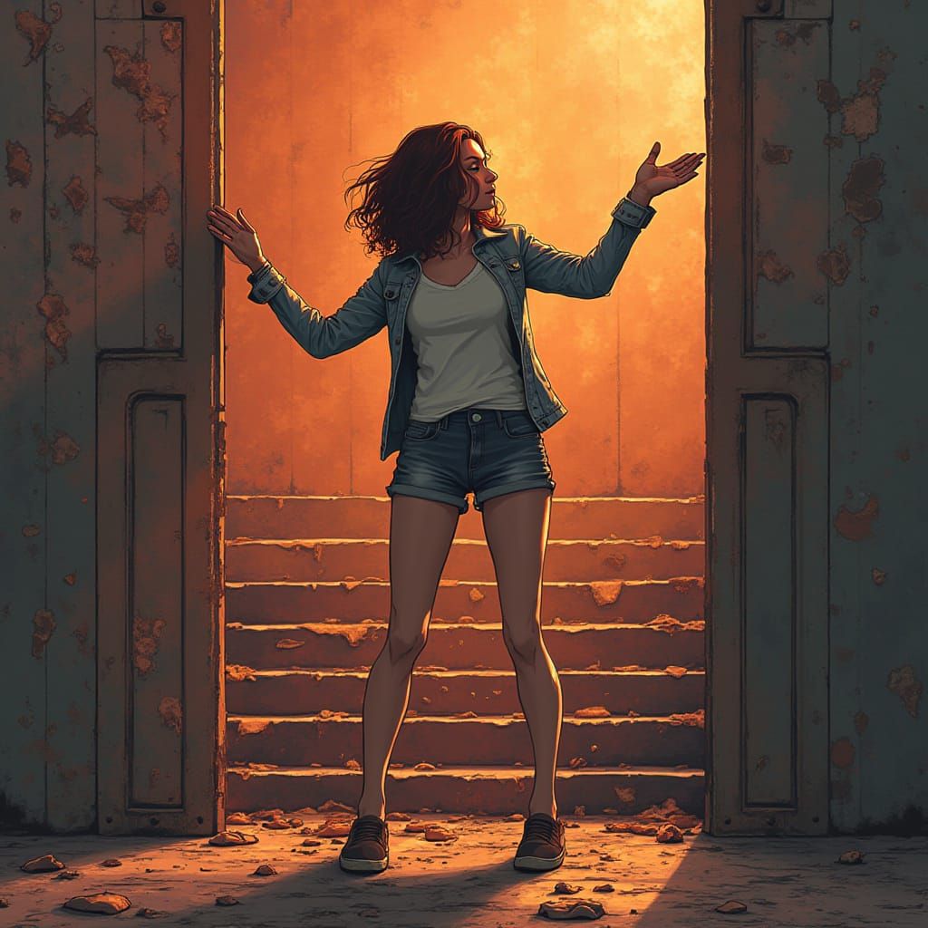 Surreal Portrait of Conflict and Empathy