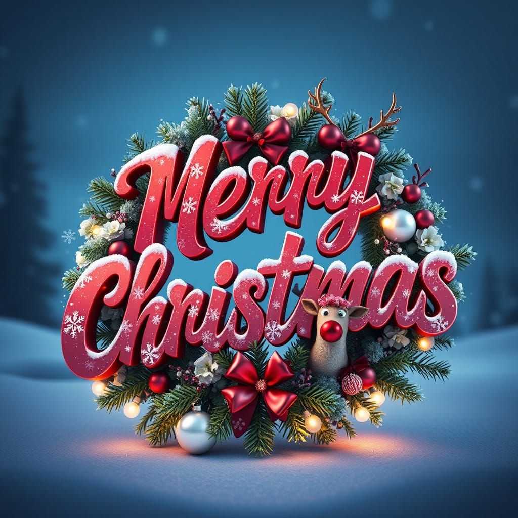 Vibrant Christmas Graffiti in Cyberpunk Style