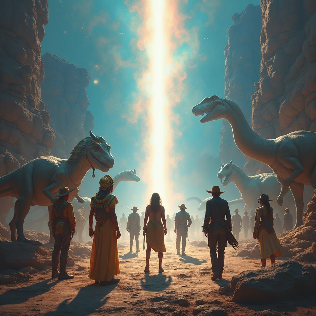 Timeless Moment Captured in Iridescent Light